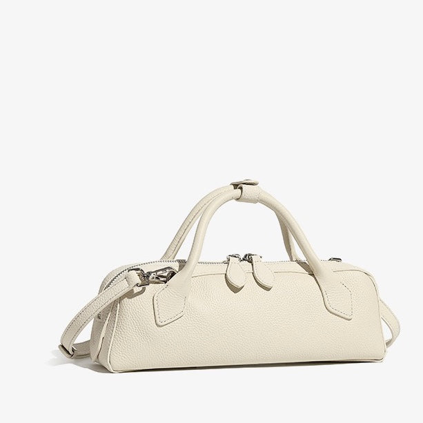 Top Grain Genuine Leather Large Capacity Baguette Handbag