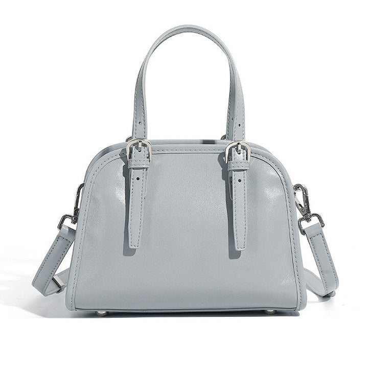 Genuine Leather Bowling Commuter Large Capacity Shoulder Clutch Bag