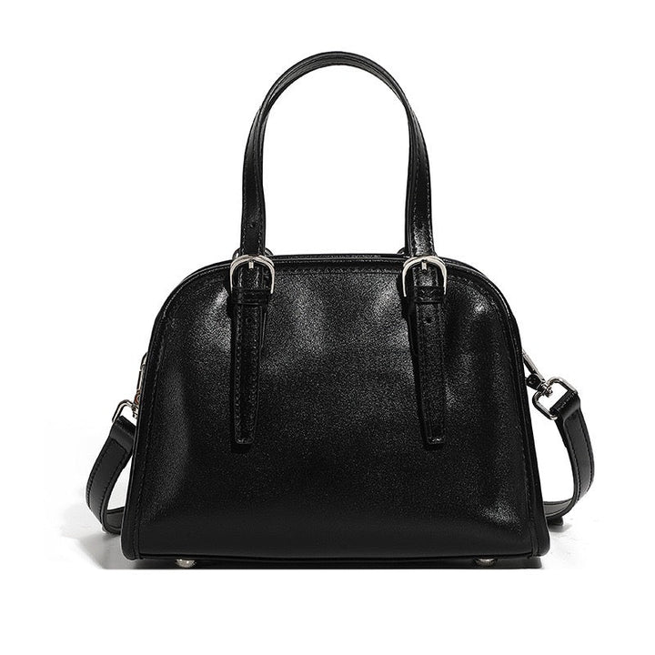 Genuine Leather Bowling Commuter Large Capacity Shoulder Clutch Bag