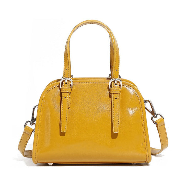 Genuine Leather Bowling Commuter Large Capacity Shoulder Clutch Bag