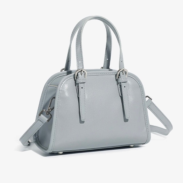 Genuine Leather Bowling Commuter Large Capacity Shoulder Clutch Bag