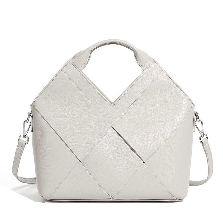 Women's Genuine Leather Woven Handbag