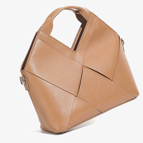 Women's Genuine Leather Woven Handbag