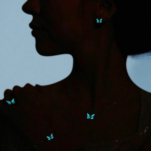 Luminous Dream Blue Butterfly Jewelry 4-in-1 Bundle