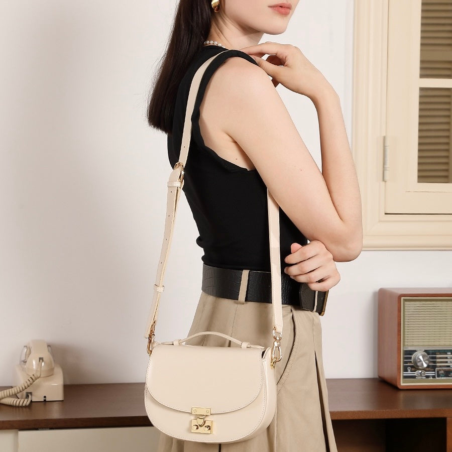 Women's Genuine Leather Elegant Saddle Bag