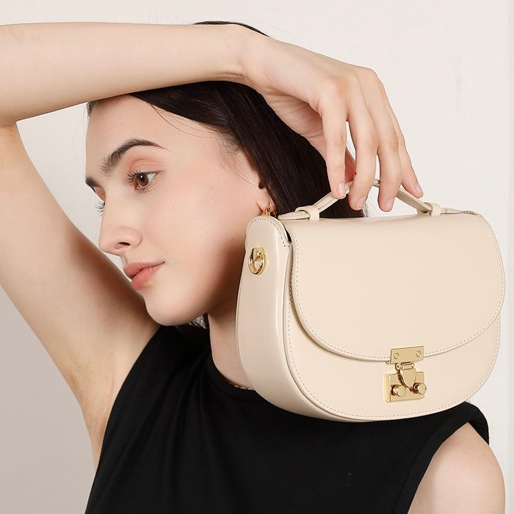 Women's Genuine Leather Elegant Saddle Bag