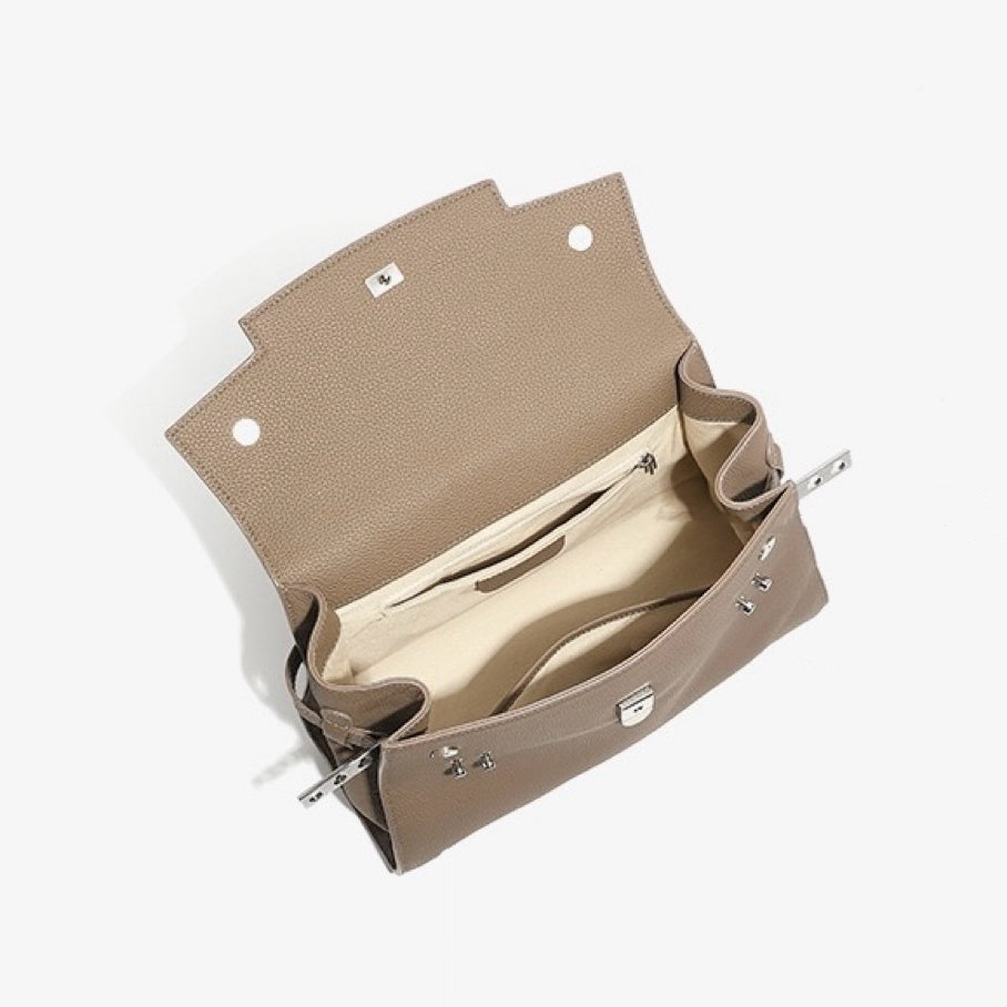 Women's Genuine Leather Minimalist Stylish Large Capacity Tote Shoulder Bag