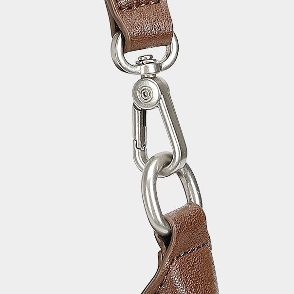 Braided-Handle Genuine Saddle Leather Hobo Bag