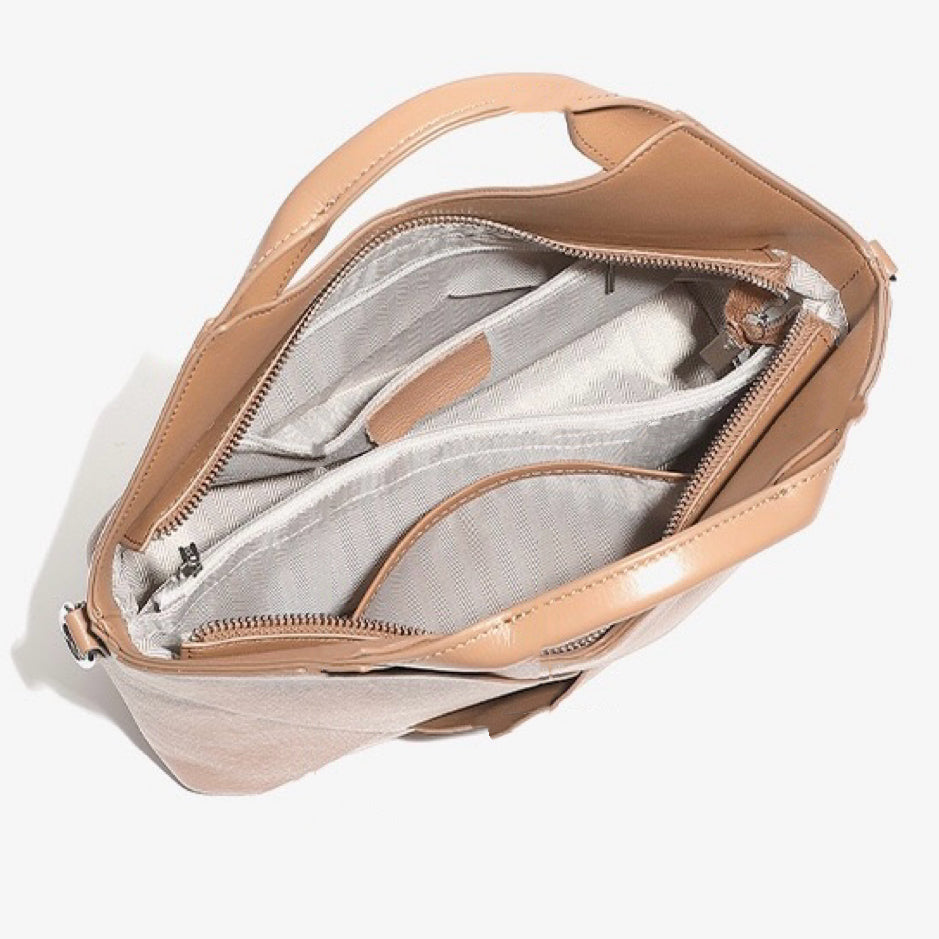 Women's Genuine Leather Woven Handbag