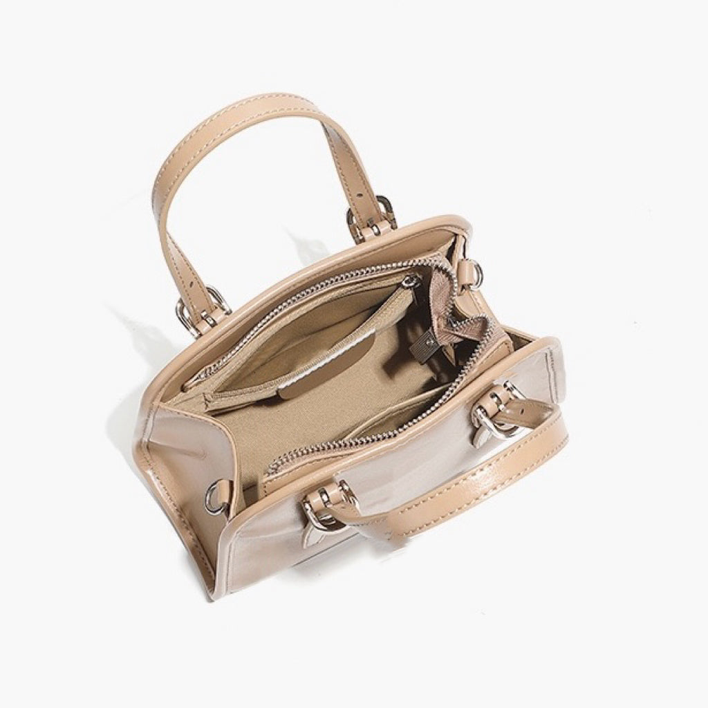 Genuine Leather Bowling Commuter Large Capacity Shoulder Clutch Bag