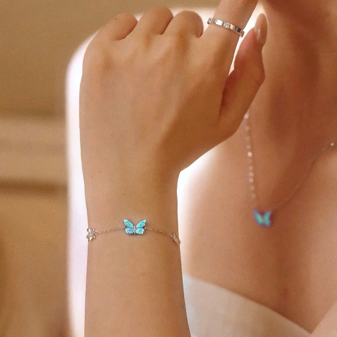 Luminous Dream Blue Butterfly Bracelet