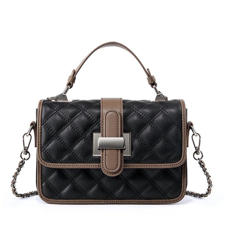 Women’s Genuine Leather Quilted Crossbody Bag – Light Luxury Everyday Essential