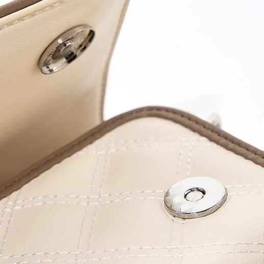 Women’s Genuine Leather Quilted Crossbody Bag – Light Luxury Everyday Essential