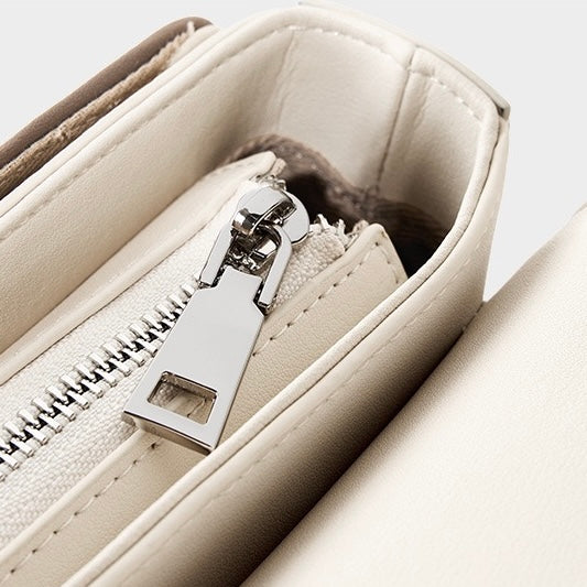 Women’s Genuine Leather Quilted Crossbody Bag – Light Luxury Everyday Essential