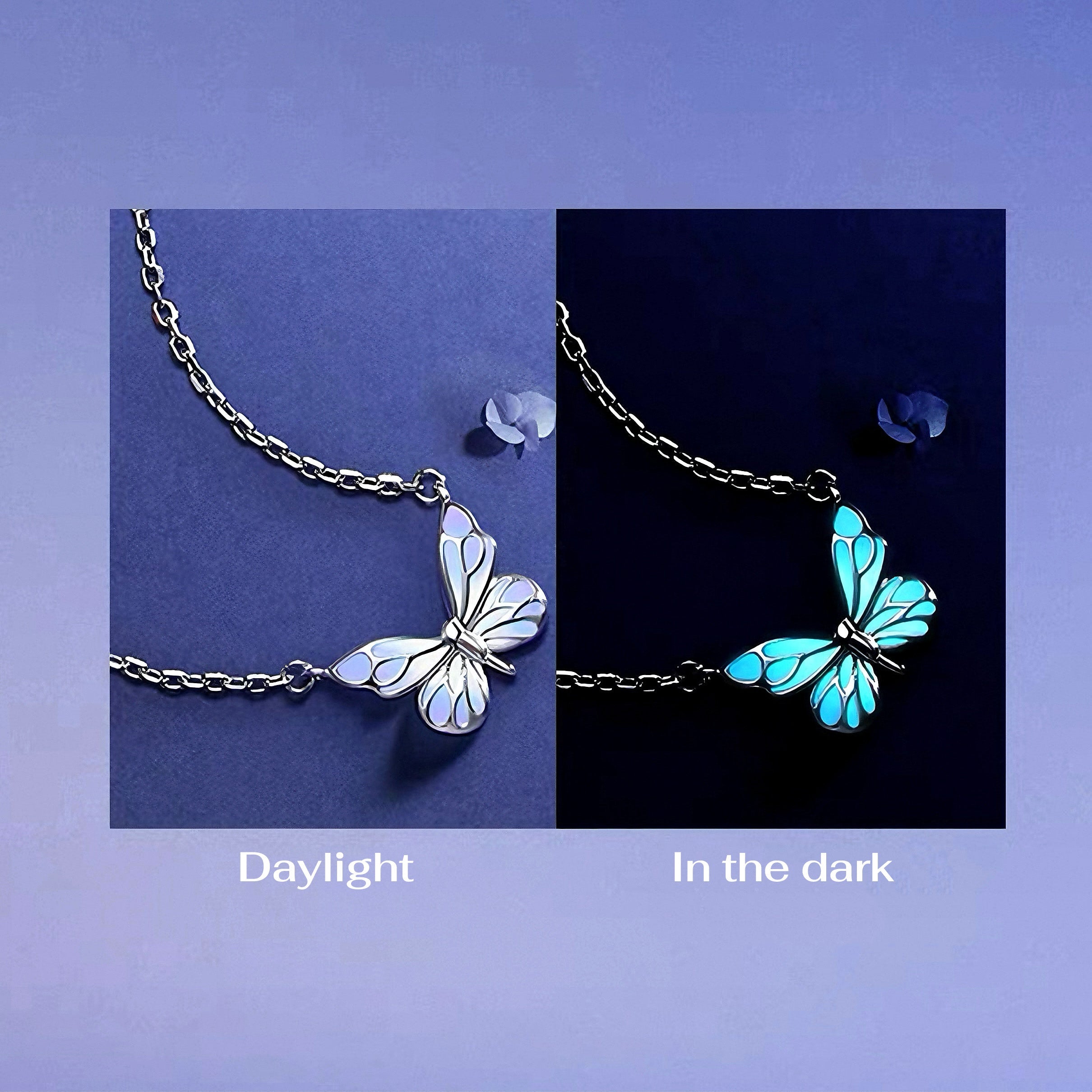 [Limited Edition] Luminous Dream Purple Butterfly Necklace