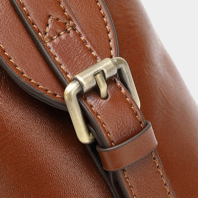 Pebbled Leather Convertible Satchel with Top Handles