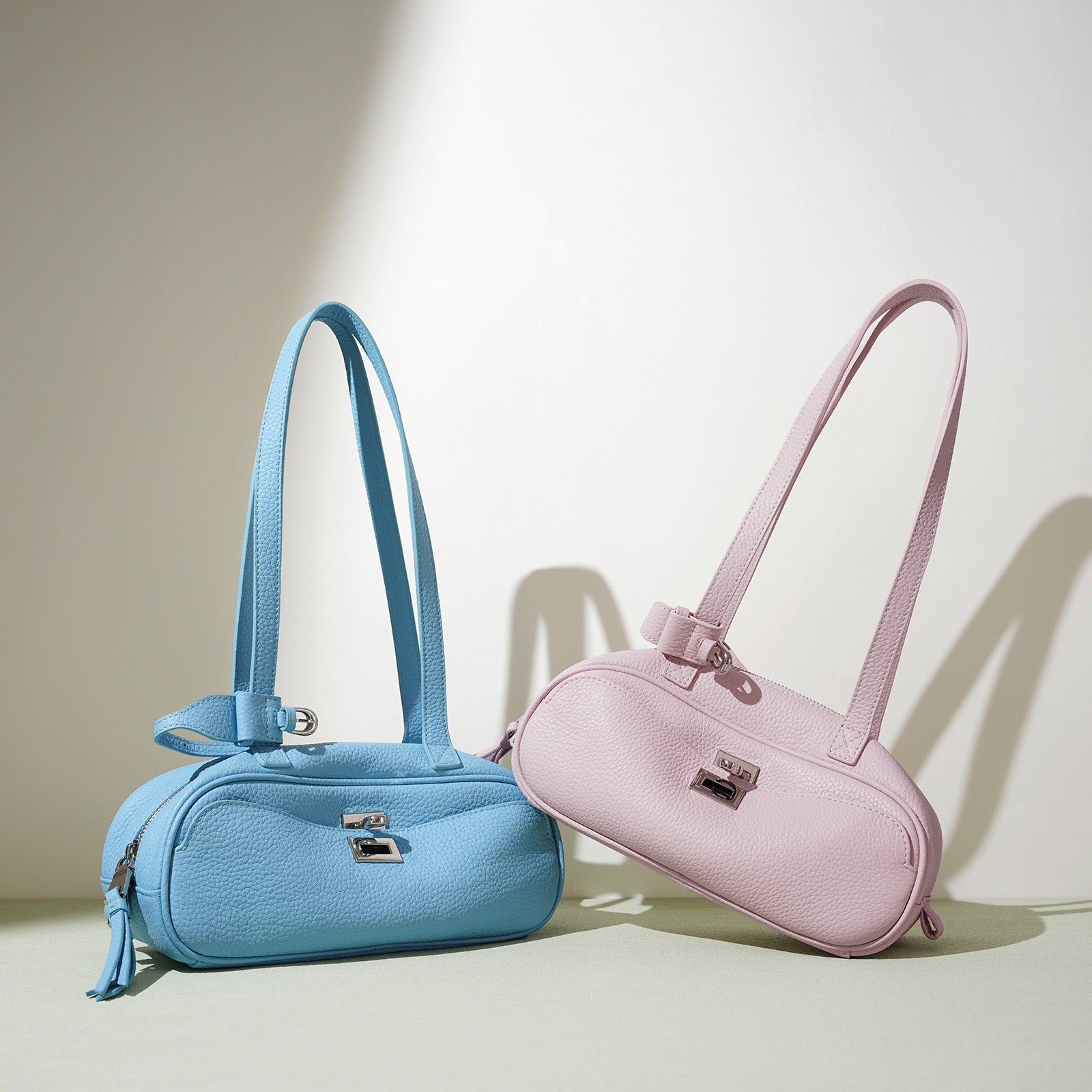 Summer Bright Colored Women's Genuine Leather Shoulder Bag