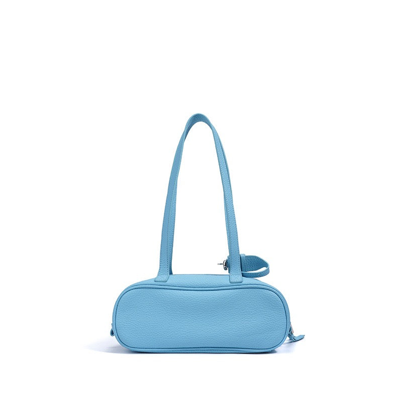 Summer Bright Colored Women's Genuine Leather Shoulder Bag