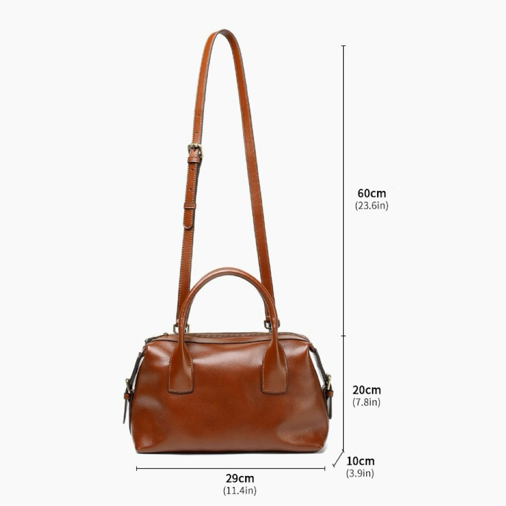 Pebbled Leather Convertible Satchel with Top Handles