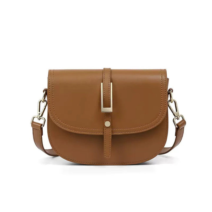 Women's Genuine Leather Saddle Crossbody Shoulder Bag