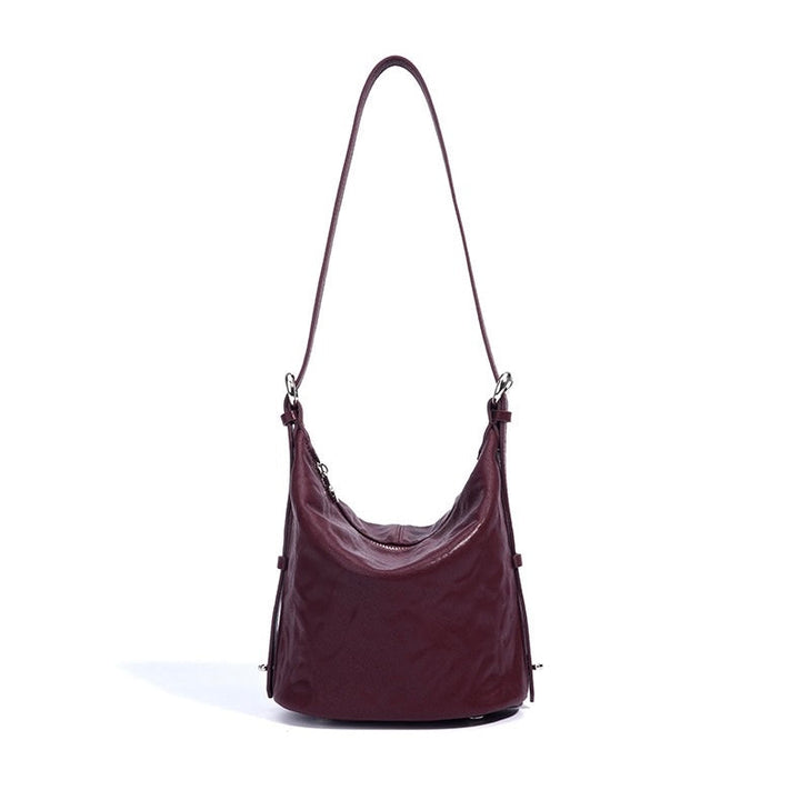 Women's Soft Genuine Leather Minimalist Crossbody Shoulder Bag