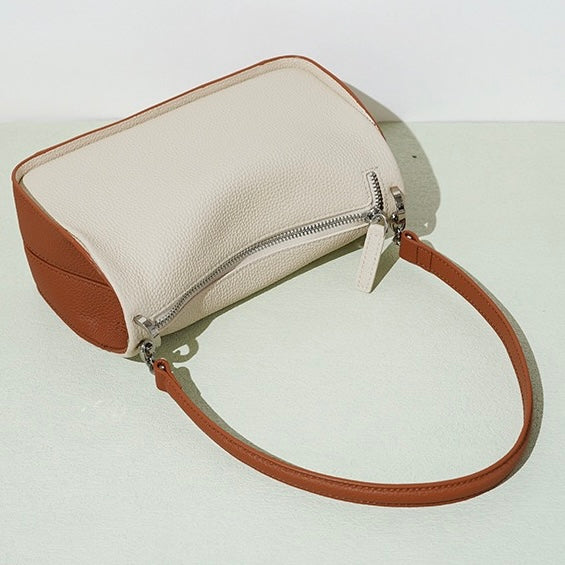 Women's Genuine Leather Minimalist Crossbody Shoulder Toast Bag
