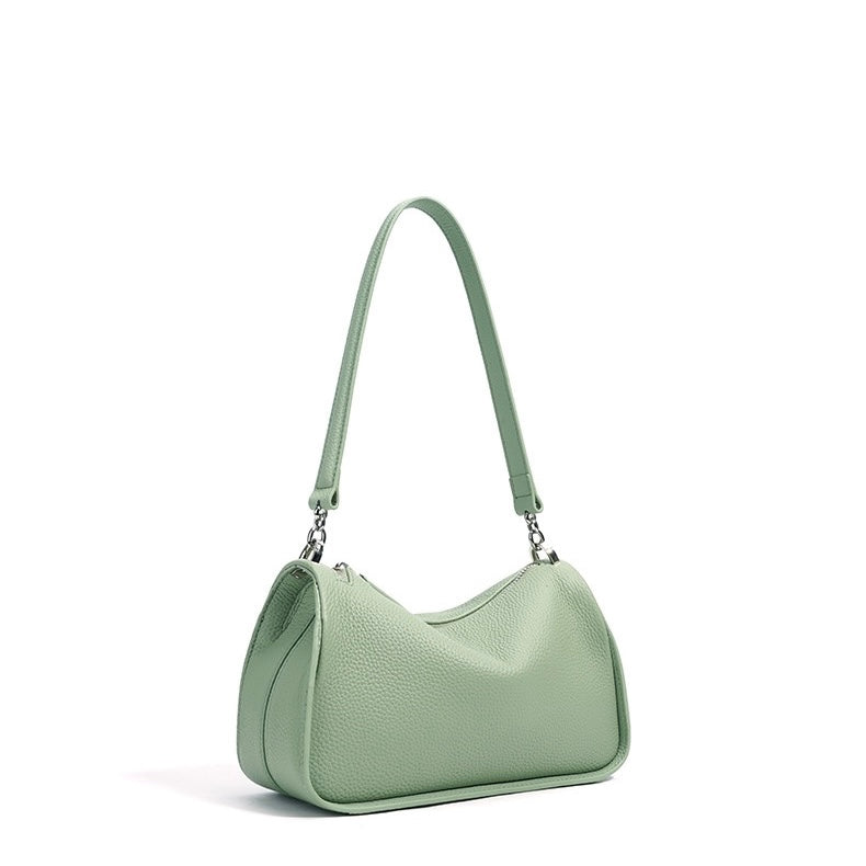 Women's Genuine Leather Minimalist Crossbody Shoulder Toast Bag