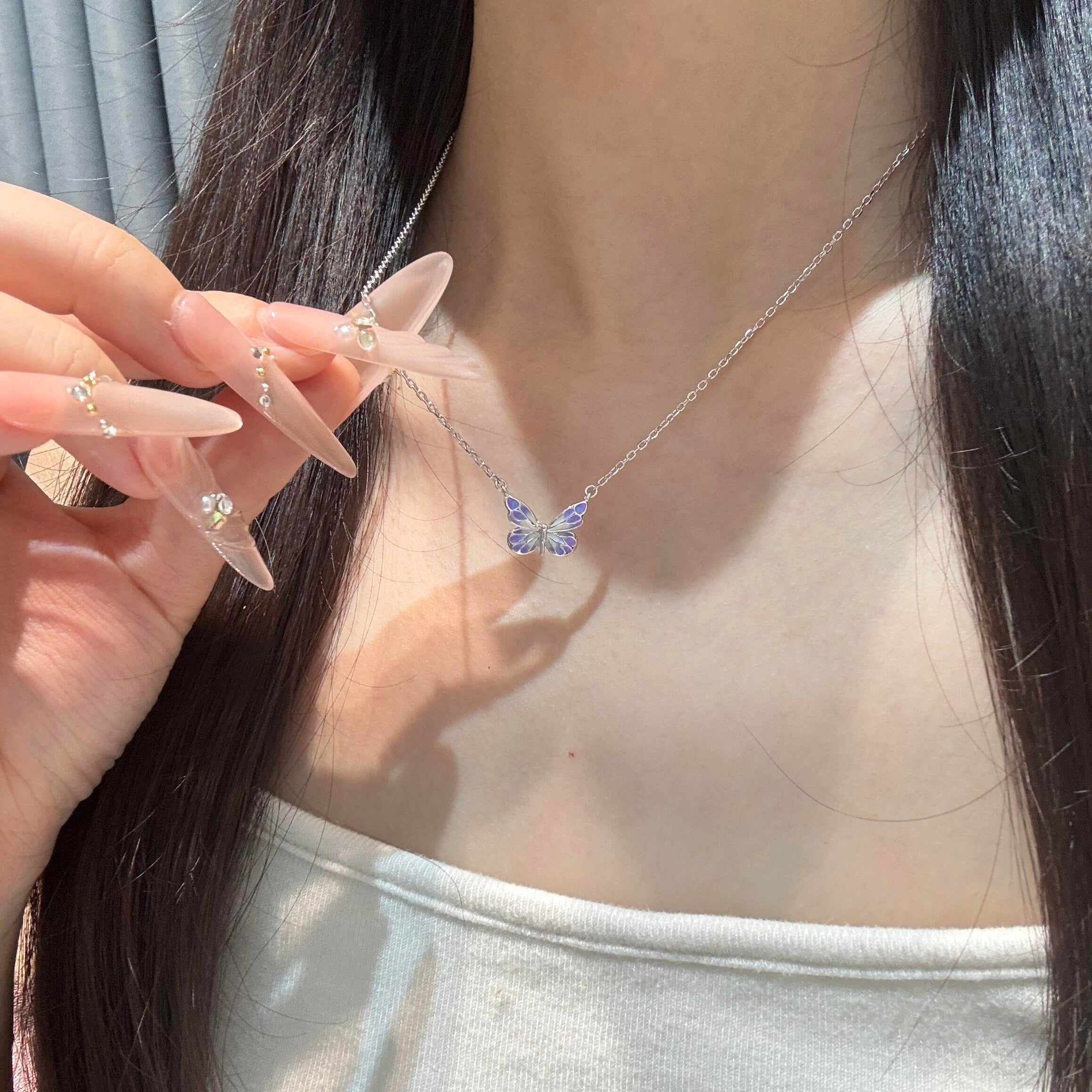 [Limited Edition] Luminous Dream Purple Butterfly Necklace