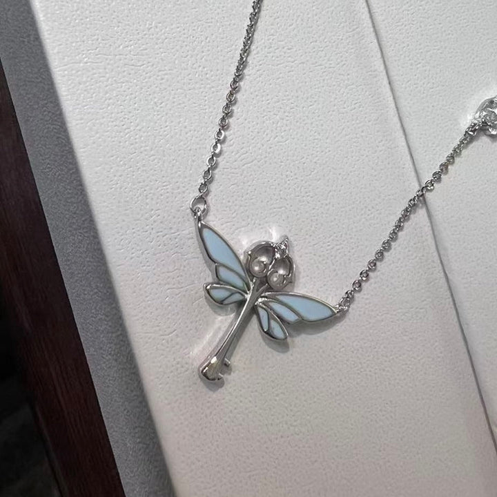 Luminous Magic Blue Butterfly Key Necklace