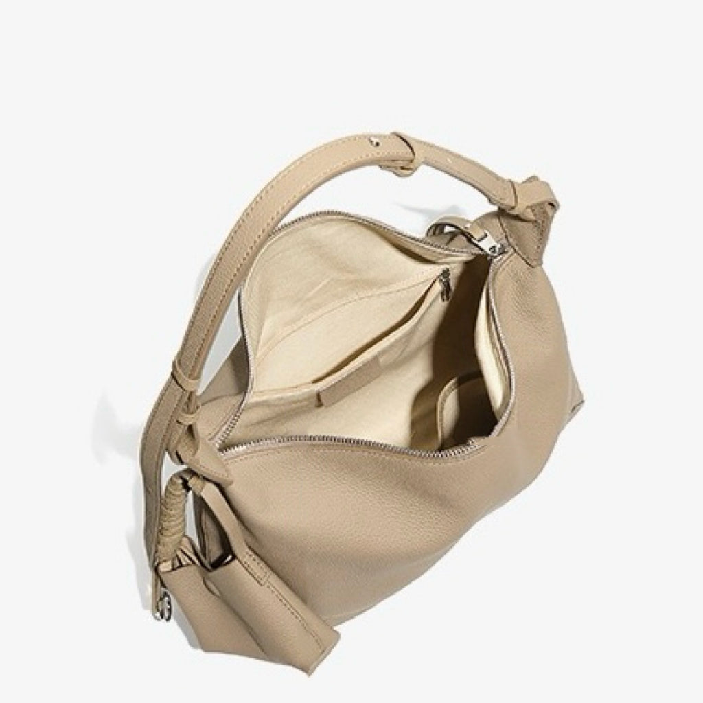 Minimalist Genuine Leather Large Capacity Commuter Tote Shoulder Bag