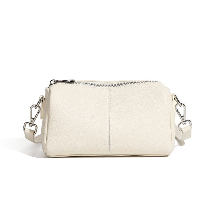 Women's Top Grain Soft Cowhide Cylinder Clutch Bag