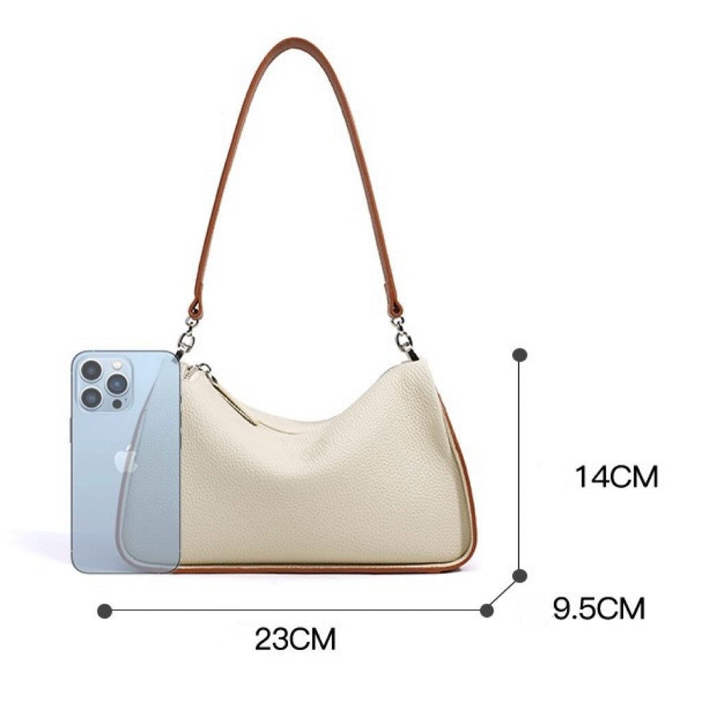 Women's Genuine Leather Minimalist Crossbody Shoulder Toast Bag