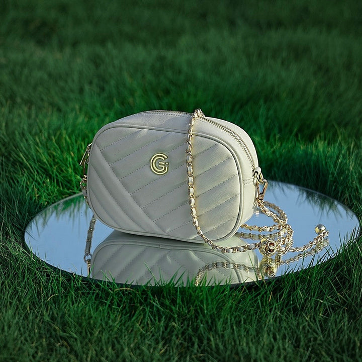 Women's Genuine Leather Retro Round Bag