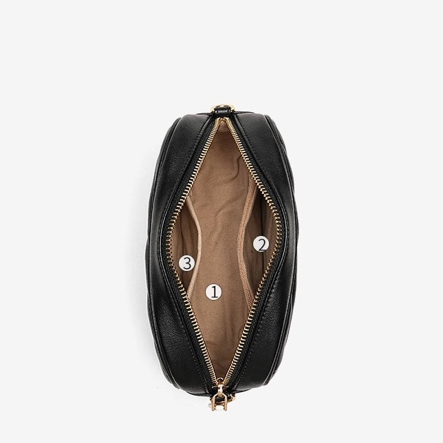 Women's Genuine Leather Retro Round Bag