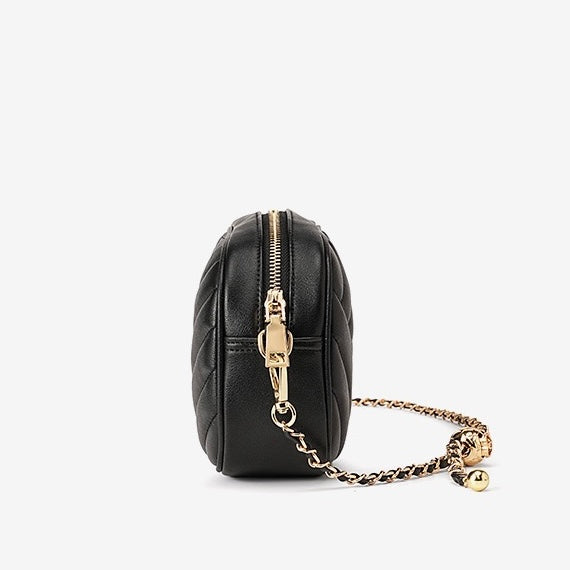 Women's Genuine Leather Retro Round Bag