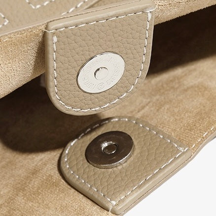 Women's Top Grain Leather Niche Luxury Bag – Dual-Zip Design with Removable Liner