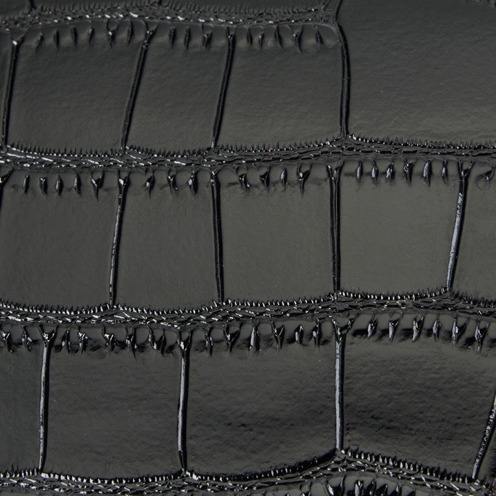 Women’s Genuine Leather Elegant Top-Handle Handbag – Croc Embossed Classic Style