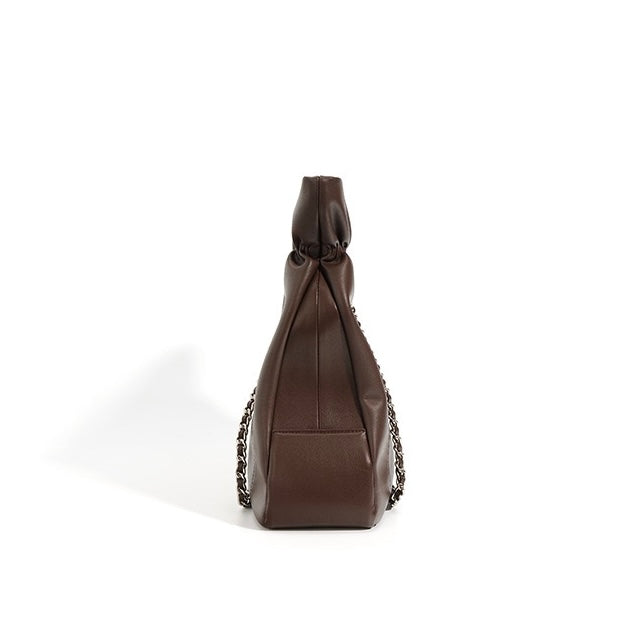Women’s Genuine Leather Large Capacity Minimalist Chain Shoulder Bag