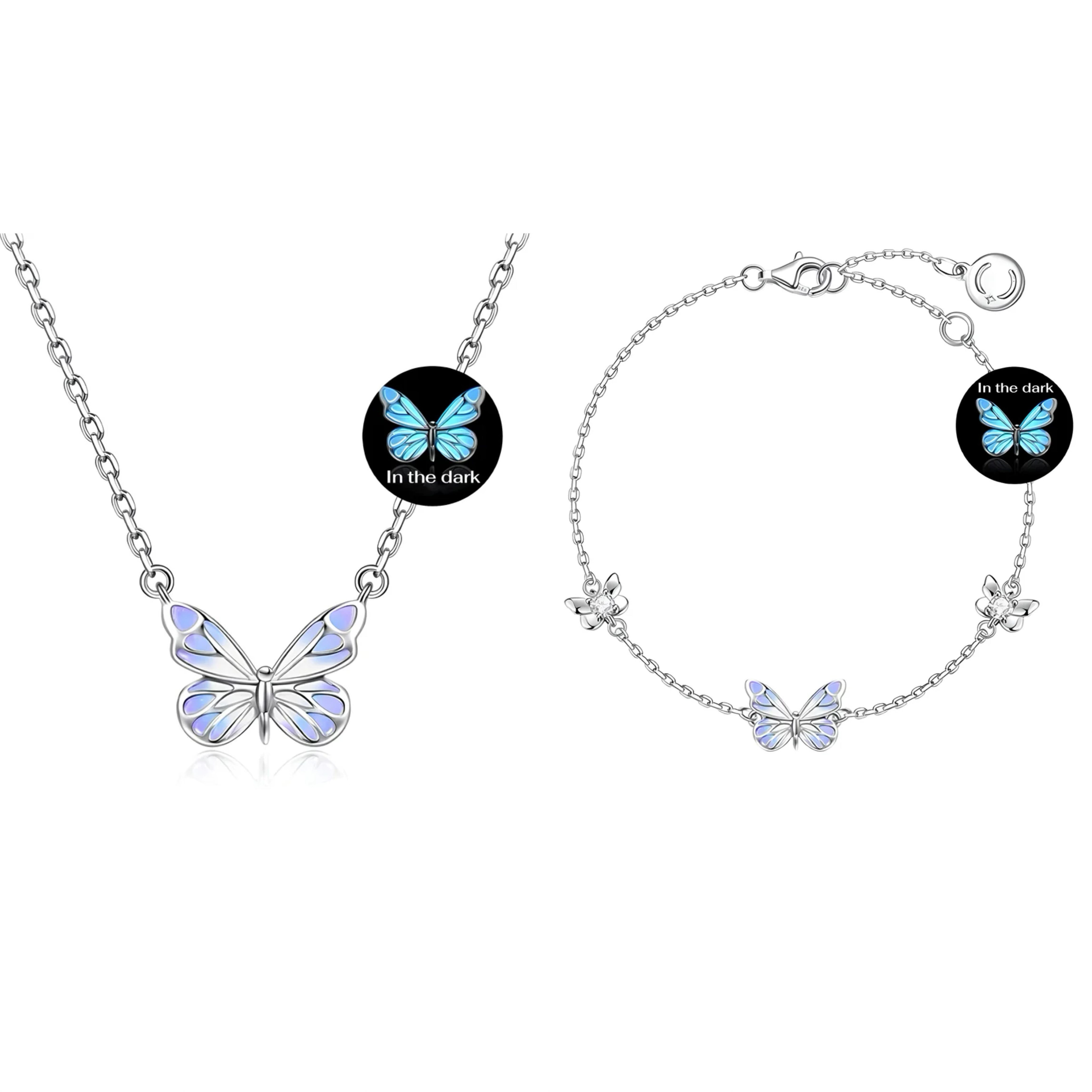 [Limited Edition] Dreamy Purple Butterfly Jewelry 2-in-1 Set