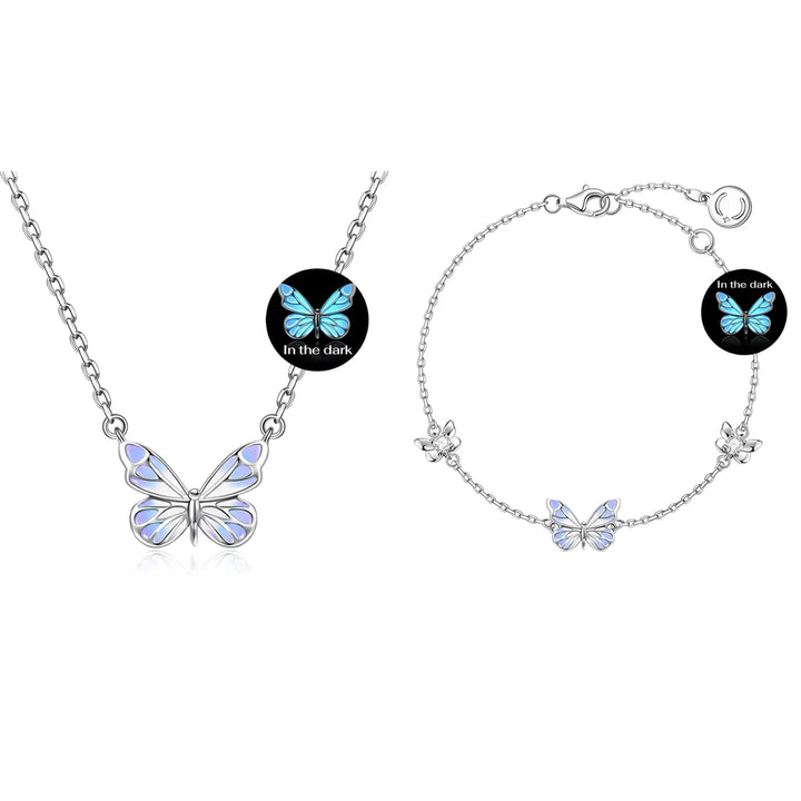 [Limited Edition] Dreamy Purple Butterfly Jewelry 2-in-1 Set