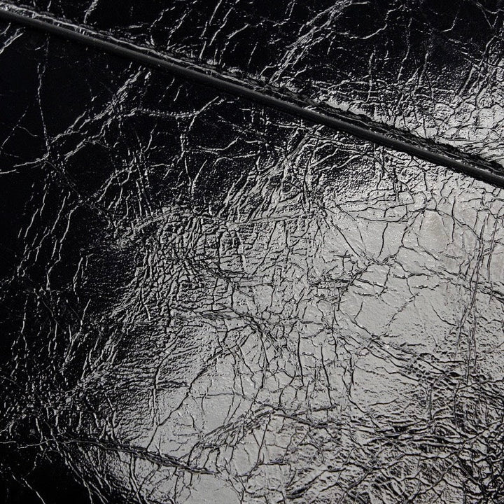 Women’s Genuine Leather Mini Bucket Shoulder Bag – Chic Turn-Lock Crossbody