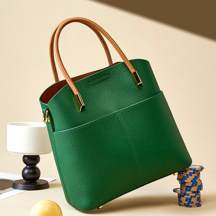 Elegant Women's Genuine Leather Ladies Crossbody Handbag