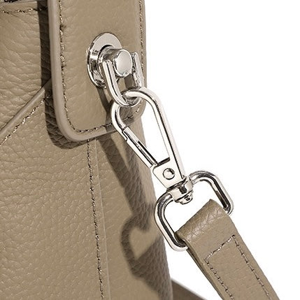 Women's Geometric Genuine Leather Pillow Crossbody Handheld Bag