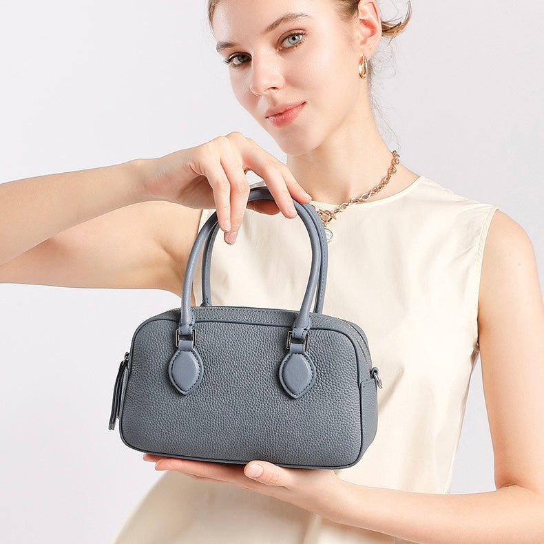 Women's Genuine Leather Premium Sense Handheld Boston Bag