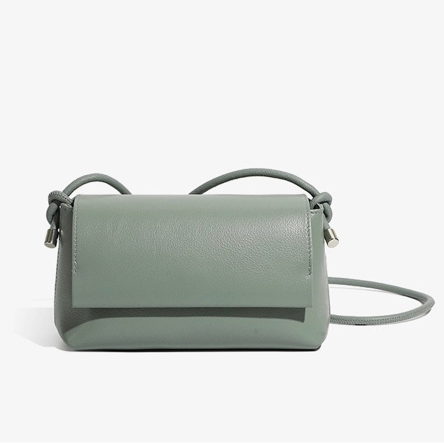 Women's Simple Multicolor Genuine Leather Compact Crossbody Bag