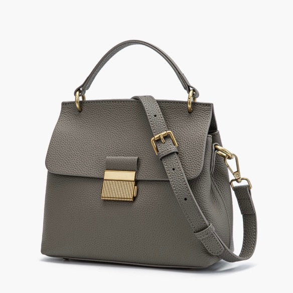 Women's Genuine Leather Shell Chain Crossbody Bag