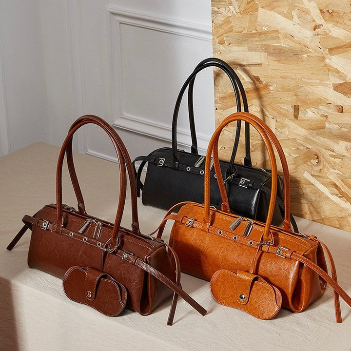 Women’s Genuine Leather Vintage Biker Belt Shoulder Bag