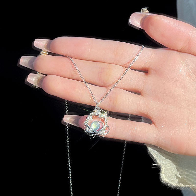 Colorful Falling Planet Necklace