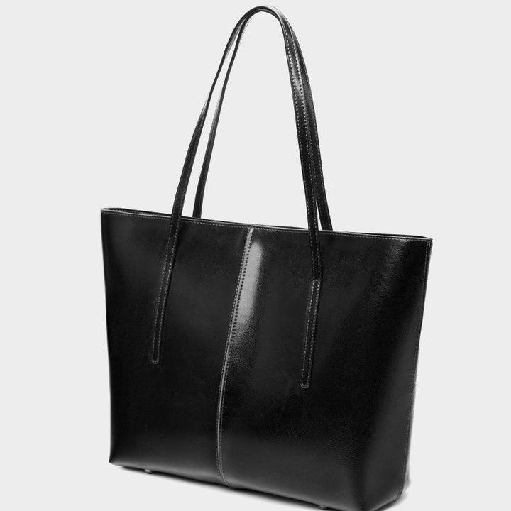 Women’s Genuine Leather Large Tote Shoulder Bag – Daily Commuter Essential
