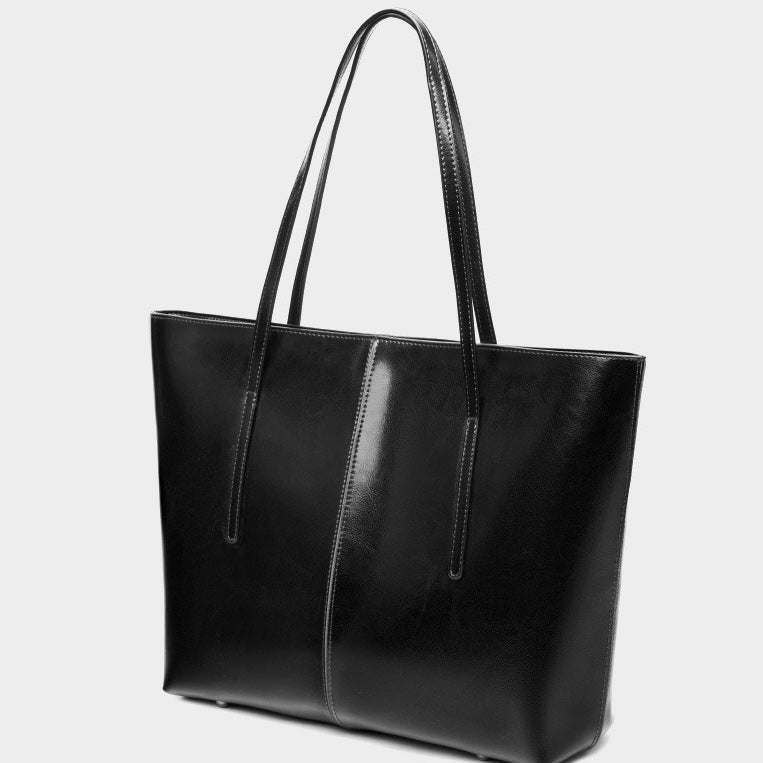 Women’s Genuine Leather Large Tote Shoulder Bag – Daily Commuter Essential